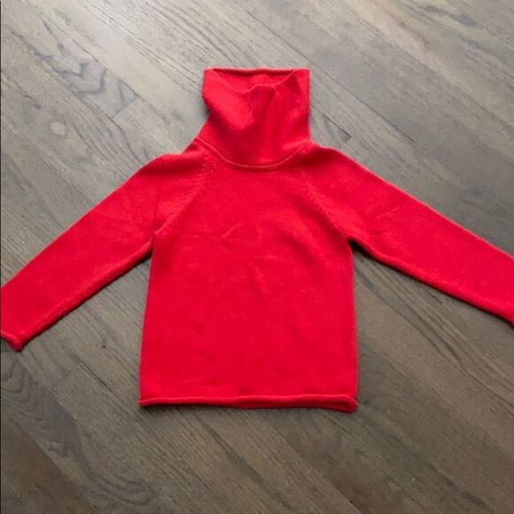 Gapkids red Cotton Knit Funnel Cowl Neck Sweater - Picture 3 of 4